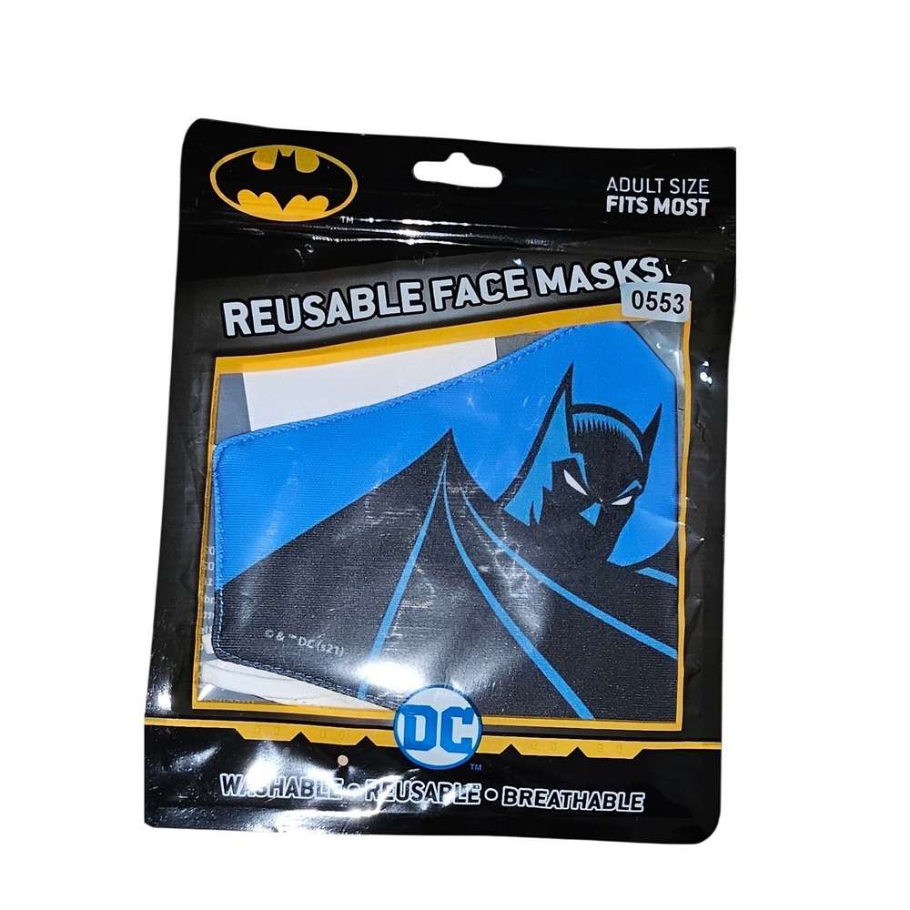DC‎ Comics Batman Reusable Face Mask Adult Washable Blue Black #553